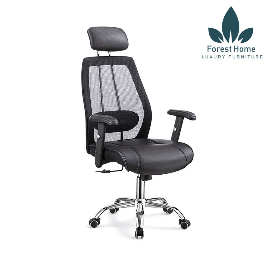  GX303 - GHẾ XOAY TỰA ĐẦU BỌC DA 