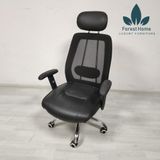  GX303 - GHẾ XOAY TỰA ĐẦU BỌC DA 