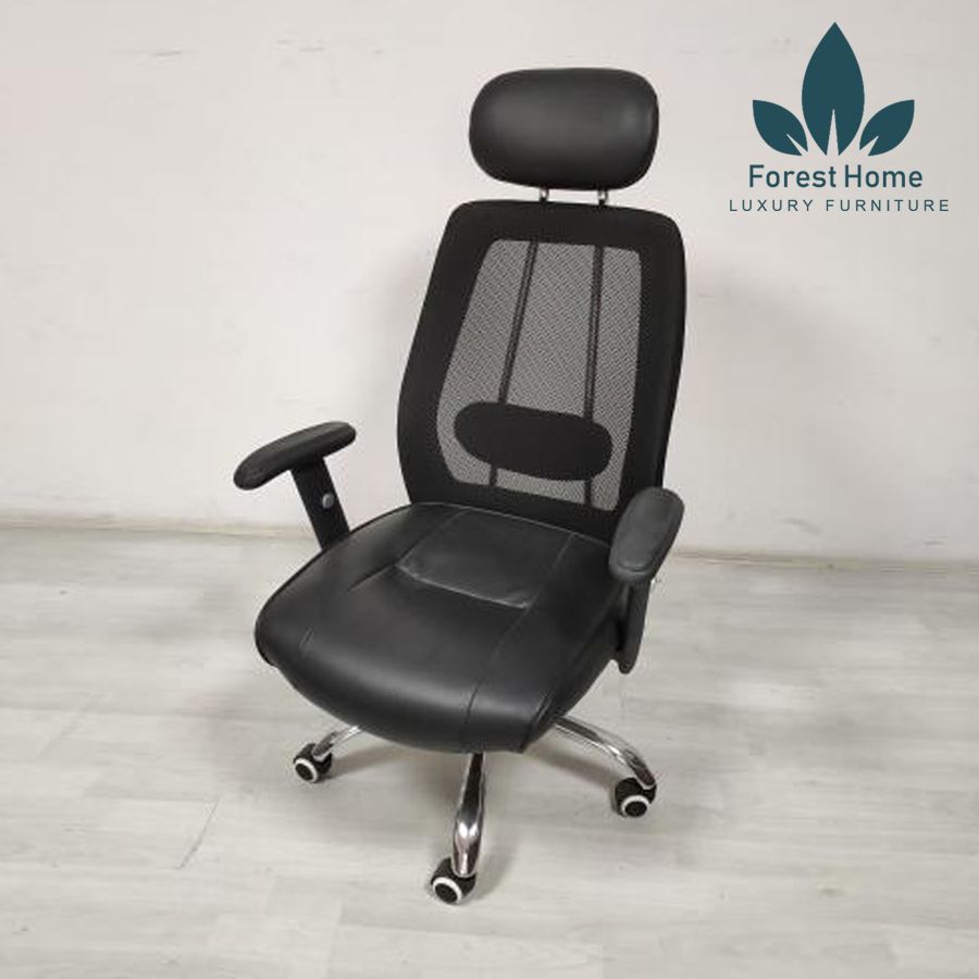  GX303 - GHẾ XOAY TỰA ĐẦU BỌC DA 