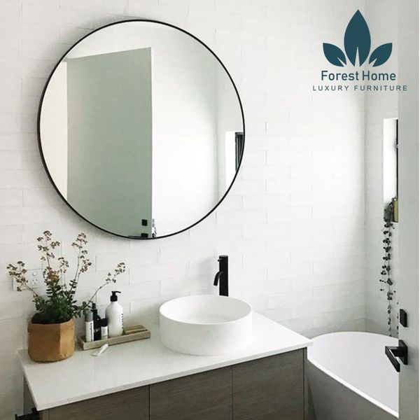  GT004 - GƯƠNG TRÒN VIỀN SẮT ĐEN 