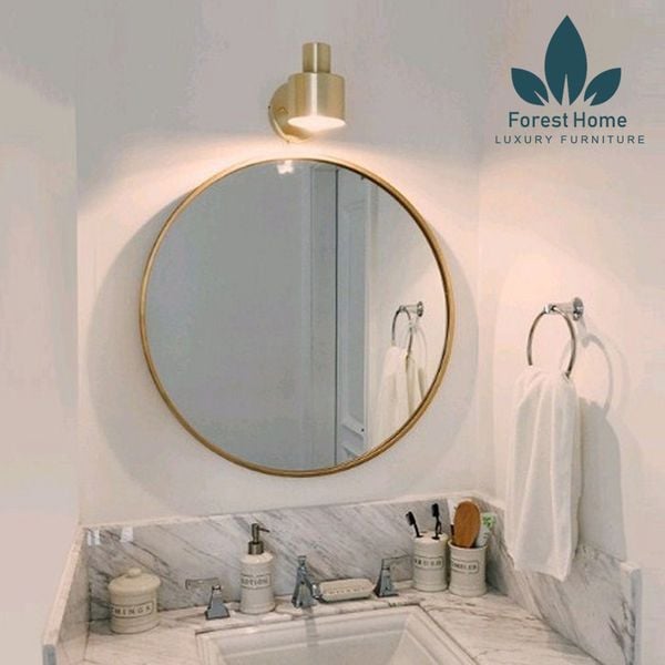  GT005 - GƯƠNG TRÒN VIỀN SẮT VÀNG 