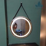  GT002 - GƯƠNG TREO DÂY DA CÓ ĐÈN LED 