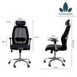  GX303 - GHẾ XOAY TỰA ĐẦU BỌC DA 