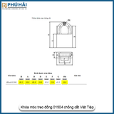  Khóa Móc Treo Đồng Chống Cắt 01504 5 phân Việt Tiệp 