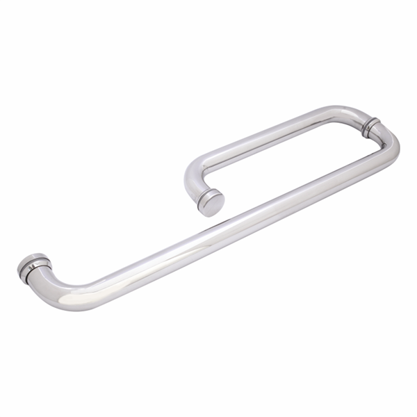  Tay nắm cửa kính phòng tắm phi 25 (tim lỗ 235-435) màu inox 