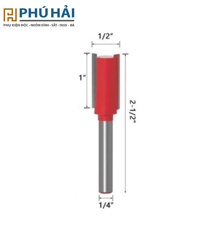 Mũi Router thẳng 1/4*1/2 – Phân Phối Vật Tư Phụ Kiện Phú Hải