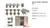 Bộ lùa tủ xếp 2 cánh hammerd giảm chấn 3m (bao gồm bánh xe+ ray trên+ ray dưới) 624