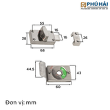  Khóa gài ngang 6PDM 