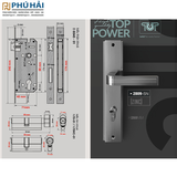  Khóa TOP 2809 trắng inox VC ( 12 bộ/ thùng) 
