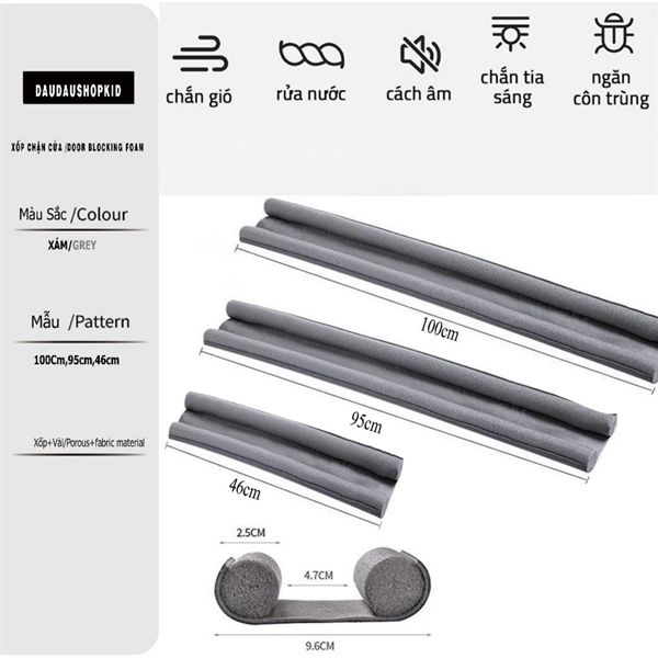  Thanh Xốp Chặn Khe Cửa 950cm Đa Năng 