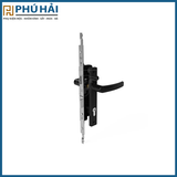  Khóa đa điểm HUY HOÀNG tay tròn đen PA82K22 mở rngoài (24B/T) 