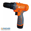  Máy khoan pin KPS 2 pin 2 tốc độ 12V_K6880_ THÂN XÁM CAM 