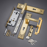  Khóa cửa nẹp VICKINI 38404.101 K24 vàng 24K , ruột chốt 