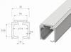 Ray lùa cửa đi dùng cho bộ HMR 8 bánh giảm chấn 2 chiều 80kg (828/824 ray 3m)