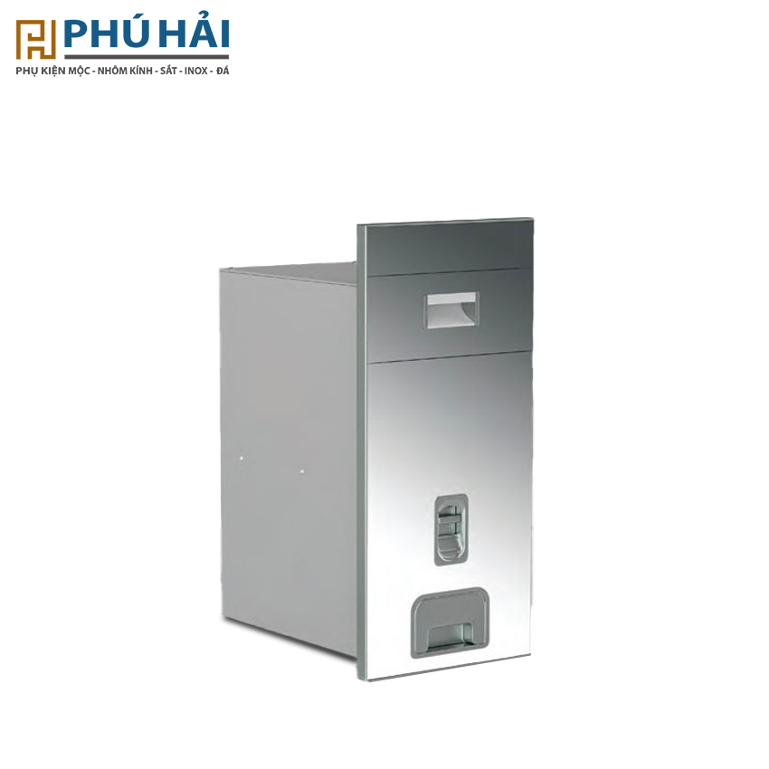  Thùng gạo mặt gương màu bạc 15kg (B302) 