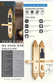  Tay ốp khoá điện tử xi vàng 