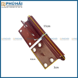  Bản lề góc cửa nhôm màu gỗ đỏ loại dày 