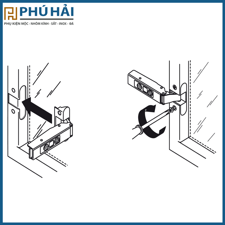  Bản lề cánh kính Hafele 315.26.711 cong vừa (có đế) 