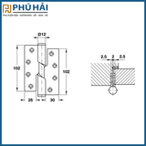  Bản Lề Nâng Hạ Mở Trái Hafele 926.27.503 