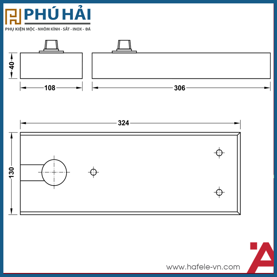  Bản Lề Sàn DCL41 EN2 70Kg Hafele 932.84.025 