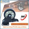 Bánh xe PVC đen đế khóa 1T