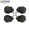  Bánh xe đen PVC đế xoay 