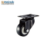 Bánh xe PVC  đen đế xoay