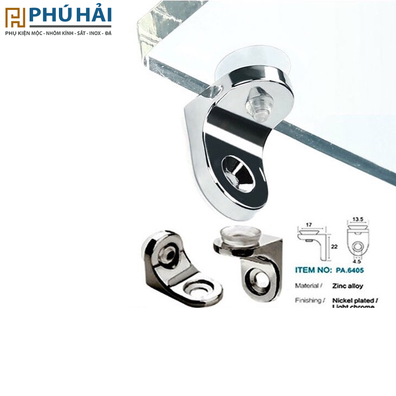 Bas đỡ kính inox (có núm nhựa) Cái – Phân Phối Vật Tư Phụ Kiện Ph…