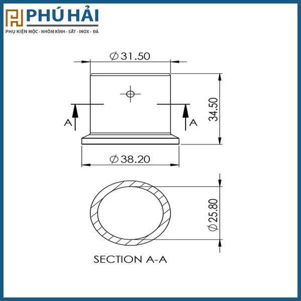  Bas Giữ Thanh Treo Gắn Tường Inox Bóng Imundex 718.15.177 