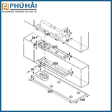  Bộ Kẹp Thẳng Tâm Inox Mờ Hafele 932.86.932 