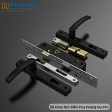  Khóa đa điểm HUY HOÀNG Tay vuông đen DD80K22 LXD mở trong 24B/Thùng 