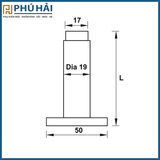  Chặn Cửa Gắn Tường 82mm Hafele 937.13.530 