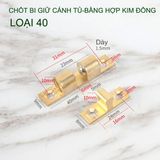  Chốt Bi Cửa Đồng Thau 4cm/5cm/6cm 