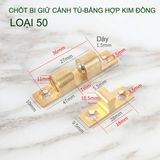  Chốt Bi Cửa Đồng Thau 4cm/5cm/6cm 