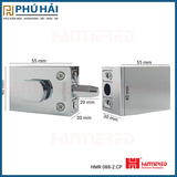  CHỐT KẸP KÍNH ĐÔI BÓNG (8-12MM) HMR 088-2.CP 