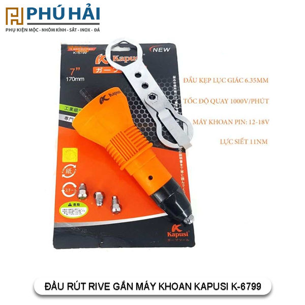  Linh kiện đầu rút rive tiện dùng KAPUSI đầu lớn-K6799 