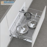  Giá xoong nồi inox mờ - gắn cánh âm tủ Eurogold EP60B 