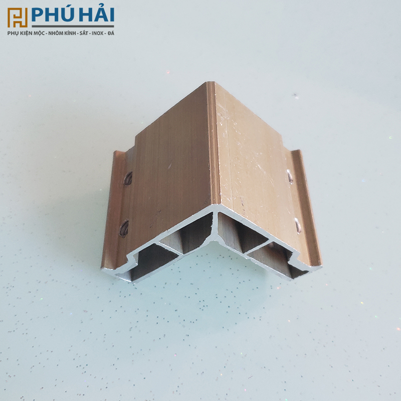  Ke VC vách kính + khung bao lùa 2 vít 14*51 mạ crom vàng 