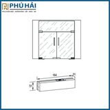  Kẹp Kính Dưới Inox Mờ Imundex 718.15.100 