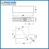  Kẹp Kính Trên Hafele 981.00.658 