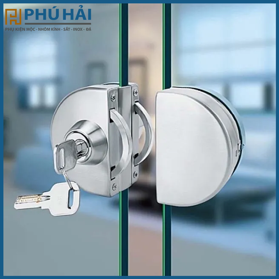  Khóa cửa lùa bán nguyệt Hamered 828-03 đôi 