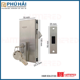  KHÓA KÍNH LÙA ĐƠN INOX 304 VẶN CHÌA HMR 836-01SS 