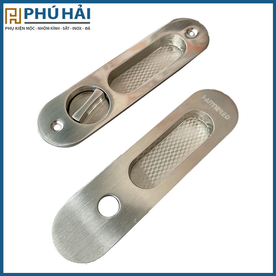  Khóa lùa cửa gỗ xước mờ hammered 