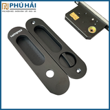  Khóa lùa cửa gỗ đen 653.OPB hammered 