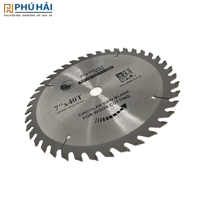  Lưỡi cắt gỗ RHINO 180*2.2*25.4*40T 