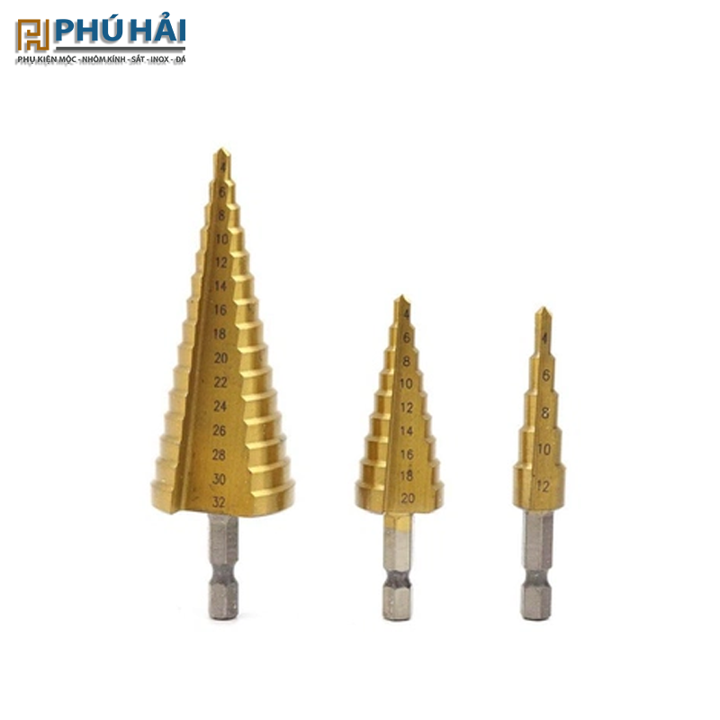  Mũi khoan tháp KAPUSI  thẳng, Đuôi lục giác 