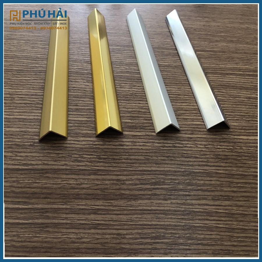  Nẹp nhôm V trang trí 20 ly bóng dài 2m2 
