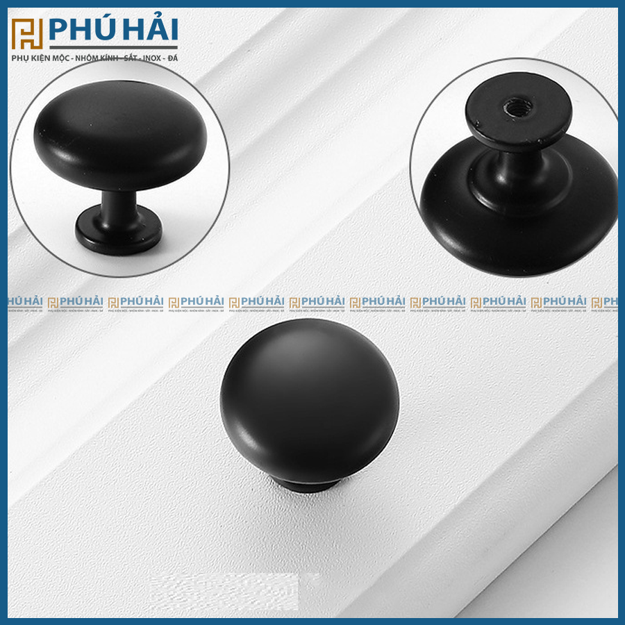 Núm tủ tròn màu đen 2079 (100 cái/hôp) 