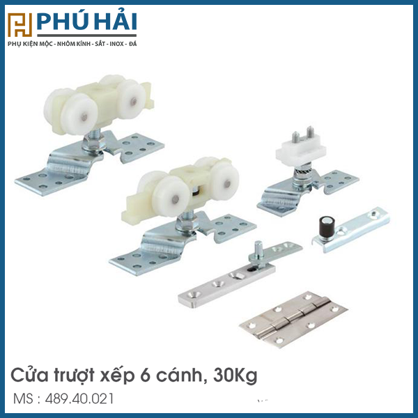  Phụ Kiện Cửa Trượt Xếp 6 Cánh 30Kg Silent 30/A Hafele 489.40.021 