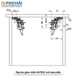  Ray âm giảm chấn HAFELE mở toàn phần 5T 